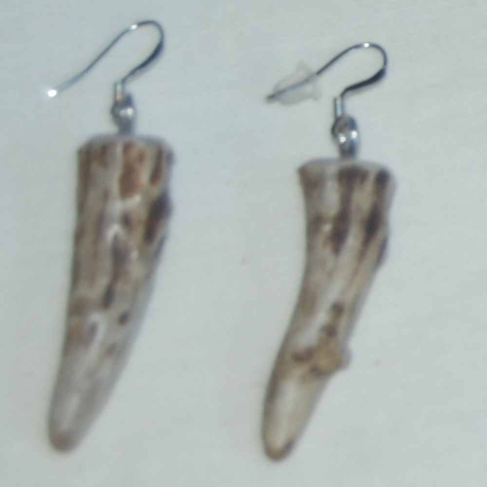Unique Antler Horn Like Earrings With Wire
